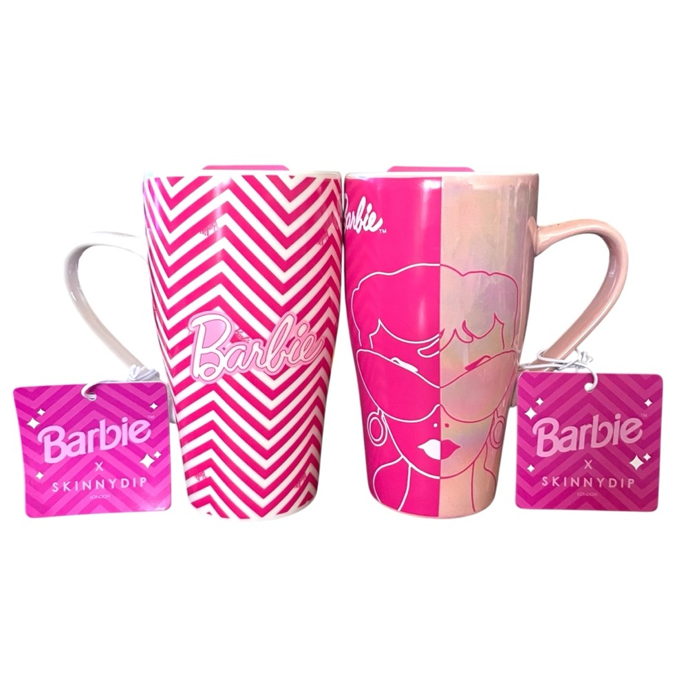 Barbie x Skinnydip Ceramic Travel Mug Set of 2 Limited Edition - Picture 11 of 11